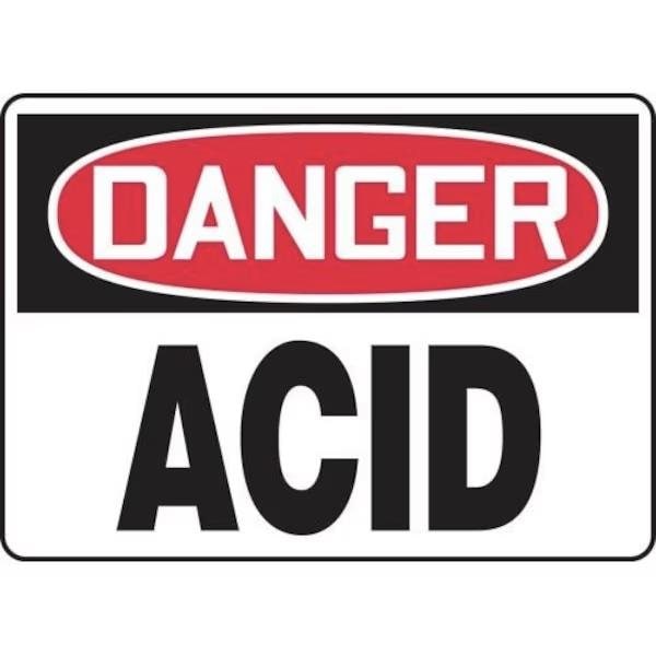 Accuform OSHA DANGER SAFETY SIGN ACID 7 X FRMCHL189VP FRMCHL189VP - main